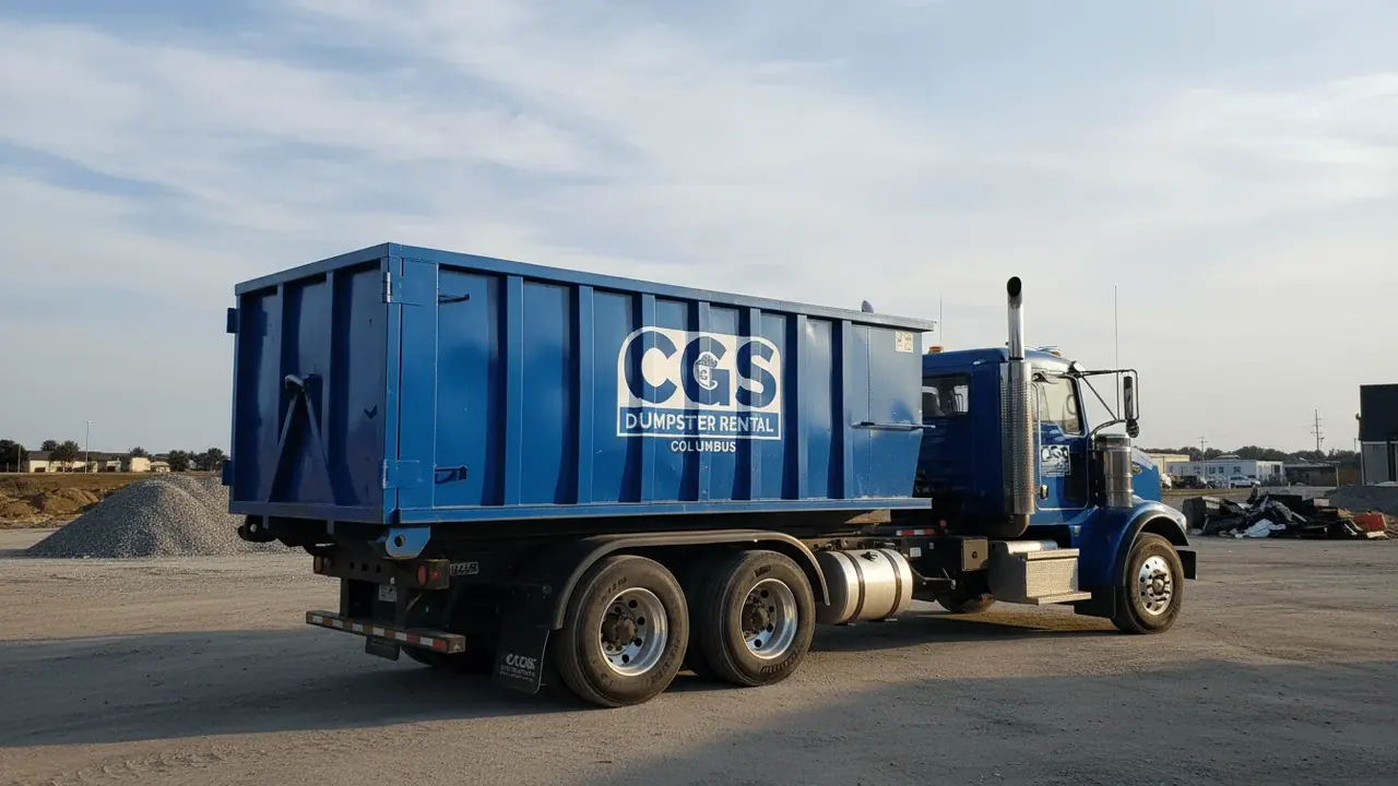 Roll-off dumpster delivered in Fort Benning, GA by CGS Dumpster Rental Columbus
