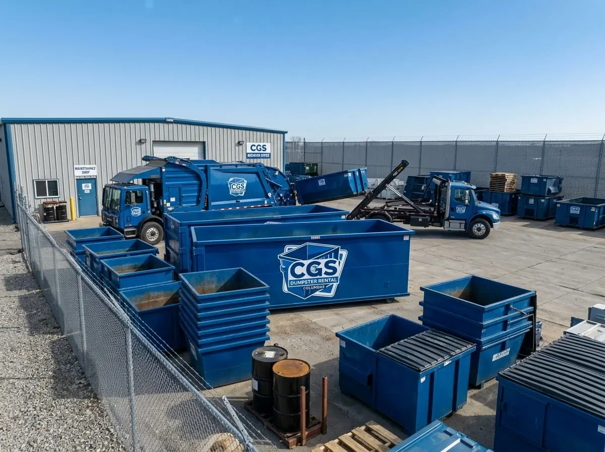 Roll-off dumpster delivered in Midland, GA by CGS Dumpster Rental Columbus